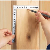 シンワ測定 シンワ 曲尺平ぴた シルバー 15×11cm 表裏同目 11188 1本 566-1883（直送品）