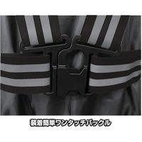 喜多 LEDストレッチ安全ベルト(4.8cm幅) No6100 ブラック フリー NO6100-BK-F 1着 585-1658（直送品）