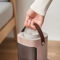 ライフオンプロダクツ タワー型セラミックファンヒーター&ファンー グレージュウッド LCAWA006-GW 1台