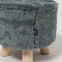 ファブリックスツール（ファー） グレー LAKOLE/ラコレ