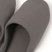 【LAKOLE/ラコレ】 帆布スリッパ ダークグレー M（23～25cm） 1セット（1足×2）