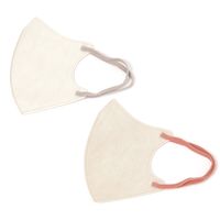 【LAKOLE/ラコレ】 2D不織布マスク（40枚入り） ライトベージュ&ベージュ 1セット（1箱（40枚入り）×2）