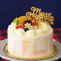 ヘッズ クリスマスゴールドケーキトッパーー2/オーナメント XGO-TOP2 1袋(50本)