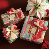 【クリスマス】ヘッズ カラフルアート包装紙ー1COA-1W1袋（50枚）