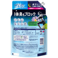 (在庫処分セール)レノア 超消臭1WEEK SPORTS フレッシュシトラス 詰め替え 超メガ特大 1900mL 1セット（4個） 柔軟剤 P＆G【旧品】