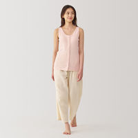 【レディース】無印良品 婦人 前開きカップ入りタンクトップ 婦人S ライトピンク 良品計画