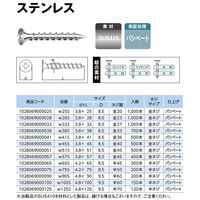 山喜産業　ステンレスコーススレッド　W28S　小箱　SUS410　パシペート　1箱（1000本入）（直送品）