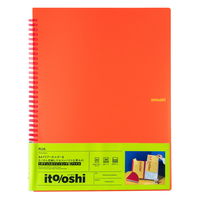プラス イトオシ ツインリング型ファイル A4 1ポケットタイプ オレンジ 91816 1セット(1冊×5) A4サイズ対応