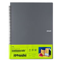 プラス イトオシ ツインリング型ファイル A4 1ポケットタイプ ブラック 91818 1セット(1冊×5) A4サイズ対応