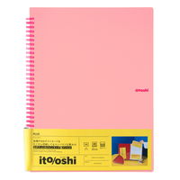 プラス イトオシ ツインリング型ファイル A4 2ポケットタイプ ピンク 91825 1セット(1冊×5)