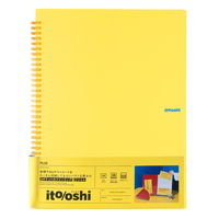 プラス イトオシ ツインリング型ファイル A4 2ポケットタイプ イエロー 91822 1セット(1冊×5)
