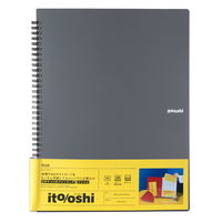 プラス イトオシ ツインリング型ファイル A4 2ポケットタイプ ブラック 91828 1セット(1冊×5)