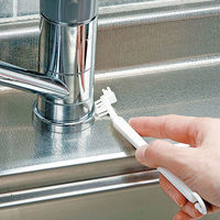 キッチンブラシ 水まわりのすきまお掃除に かど・すみに届く シンク周り ポイントブラシ ホワイト 1個（2本入）まめいた