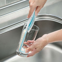 ボトル洗い スポンジ 底＆側面しっかり洗い 泡立ちバツグン立体ネット L字型 折りたたみ 1個 まめいた