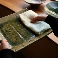 白雪ふきん 抗菌・消臭 オーガニック 高級蚊帳織物 吸水性がよく すぐ乾く 台拭き 食器拭き おしぼり 若草山の新緑 1枚