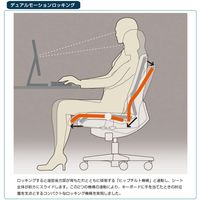 【設置込】イトーキ トルテRチェア 再生布張 ハイバック アジャスタブル肘付 ハンガー付 ナイロンキャスター レッド×ホワイト 1脚（直送品）
