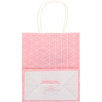 【ケース販売】HEIKO 紙袋 25チャームバッグ 21-12 スクエア ピンク 003266721  1ケース(50枚入×6袋)（直送品）