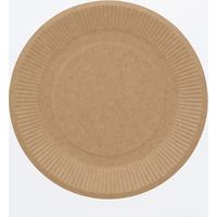 シモジマ クラフトペーパープレート 20cm 004501019 1セット(2400個:30枚×80袋)（直送品）