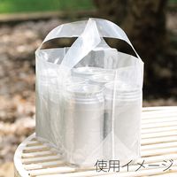 シモジマ ポリCB 350~500ml6缶用ナチュラル表記入 006633441 1セット(500枚:50枚×10袋)（直送品）