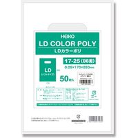 シモジマ LDカラーポリ17ー25(B6用) ホワイト表記入 006640011 1セット(50枚×10袋 合計500枚)（直送品）