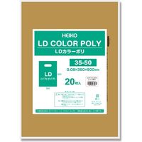 HEIKO ＬＤカラーポリ　３５ー５０　ゴールド　表記入　20枚／袋 006640065 20枚／袋×10袋（直送品）