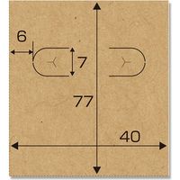 ササガワ ４４ー７６５２　ＯＡ対応ピアス台紙　クラフト　Ｓ　15シート／袋 007190634 15シート／袋×４袋（直送品）