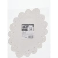 シモジマ レースペーパー 小判型 12号 004716042 1セット(100枚入×5袋 合計500枚)（直送品）