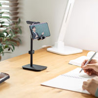 スマホスタンド ヘッドセット収納対応/ケーブルホルダー付/スマートフォン用スタンド PDA-STN40BK 1個 サンワサプライ