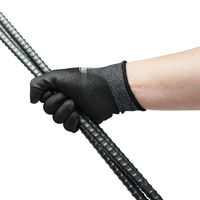 【ウレタン背抜き手袋】小野商事 エステルブラック M AG7701 1セット(100双:10双×10組)