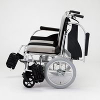 マキテック 多機能車いすカラーズ スイングアウトタイプ 介助式(ネイビー) KC-4DB 1台