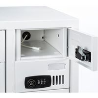 サンワサプライ スマートフォン保管庫 10台収納 個別ロック ダイヤル錠 幅340×奥行340×高さ432mm CAI-CABSP51 1台（直送品）