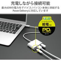 ドッキングステーション USBハブ タイプC PD対応 HDMI 白 DST-C13WH エレコム 1個