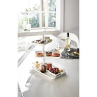 山崎実業 キッチン3段トレー タワー ホワイト 774280 1個（直送品）