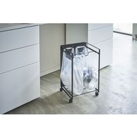 山崎実業 目隠し分別ダストワゴン タワー 2分別 ブラック 774331 1個