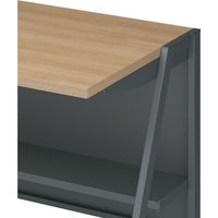 【組立設置込】コクヨ INVENT-SH 平机 棚付 引出付 幅1000×奥行600×天板高さ900ｍｍ ハイタイプ ラスティックM×ブラック 1台（直送品）