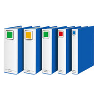 コクヨ　チューブファイル　エコツインR（間伐材使用）　A4タテ　とじ厚50mm　青　両開きパイプ式ファイル　フ-RTK650NB　1セット（5冊）