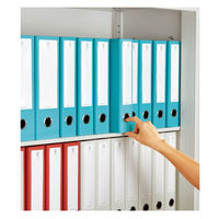 コクヨ　チューブファイル　NEOS　A4タテ　とじ厚80mm　ターコイズブルー　両開きパイプ式ファイル　フ-NE680B　1セット（5冊）