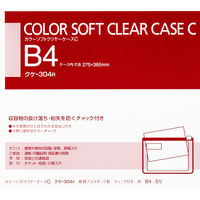 コクヨ カラーソフトクリヤーケースC(チャック付き)S型[ クケ-304R 10枚