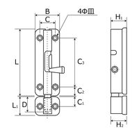 和気産業 ステンラッチ 40mm BH-415 1セット(2個)（直送品）