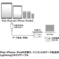 Lightningケーブル　1m　KB-IPLT10K3W　サンワサプライ　1本