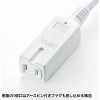 サンワサプライ スリム電源延長コード TAP-EX34-1WN 1個