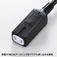 延長コード 電源タップ 5m 2P（ピン） 3個口 ブラック TAP-EX34-5BKN サンワサプライ 1個