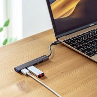 サンワサプライ USB Type-C USB2.0 4ポート スリムハブ USB-2TCH23S 1個（直送品）