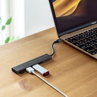 サンワサプライ USB Type-C 3ポート スリムハブ(microSDカードリーダー付き) USB-3TCHC17S 1個（直送品）