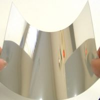 TTC 塩ビ板 小型板 銀ミラー 115×160mm 0.5mm厚 40-0290 1セット(5枚)