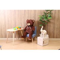 不二貿易 ぬいぐるみ ベア ボンボン 幅500×奥行600×高さ1000mm ダークブラウン 19500（直送品）