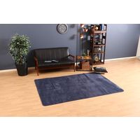 不二貿易 洗えるラグ ネイビー 1400×2000mm ネイビーブルー 37512（直送品）
