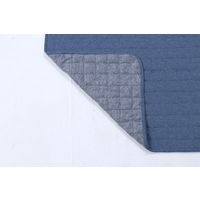 不二貿易 キルトラグ ネイビー 1300×1850mm ネイビーブルー 37532（直送品）