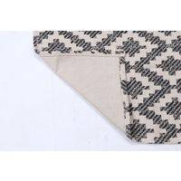 不二貿易 コットン アクセントラグ ブラック 1300×1850mm ブラック 37538（直送品）