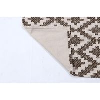 不二貿易 コットン アクセントラグ ブラウン 1300×1850mm ブラウン 37540（直送品）